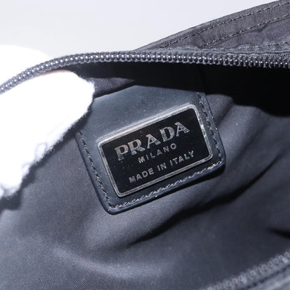 Prada Flat Messenger Bag Tessuto, BLACK, NYLON, Shoulder bag