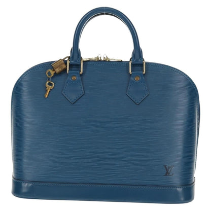 Louis Vuitton Alma Handbag Epi Leather, BLUE, LEATHER, Handbag