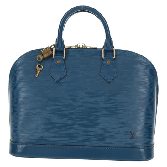 Louis Vuitton Alma Handbag Epi Leather, BLUE, LEATHER, Handbag
