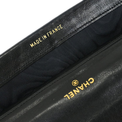 Chanel Vintage CC Flap Wallet Leather, BLACK, LEATHER, Wallets