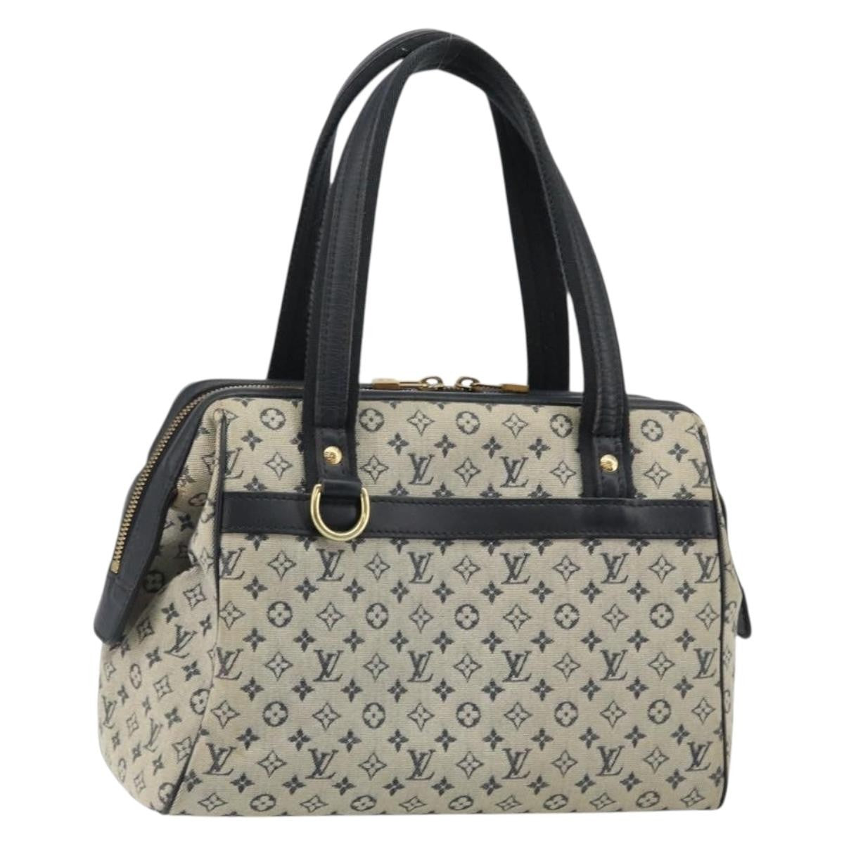 Louis Vuitton Josephine Handbag Mini Lin, BLUE, CANVAS, Handbag