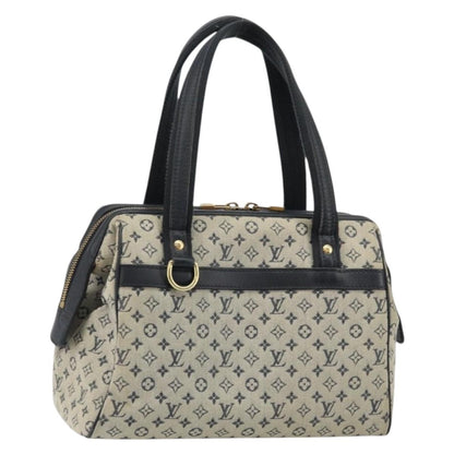 Louis Vuitton Josephine Handbag Mini Lin, BLUE, CANVAS, Handbag