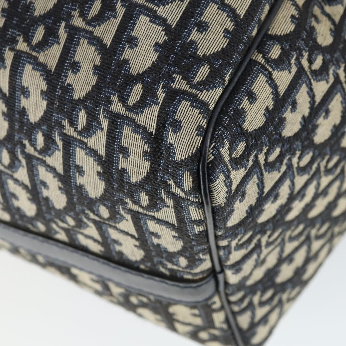 Christian Dior Vintage Trotter Boston Bag Canvas, NAVY, CANVAS, Travel bag