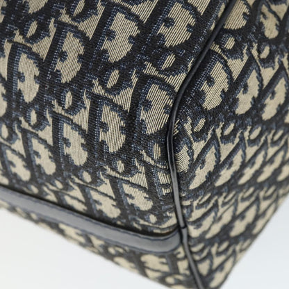 Christian Dior Vintage Trotter Boston Bag Canvas, NAVY, CANVAS, Travel bag