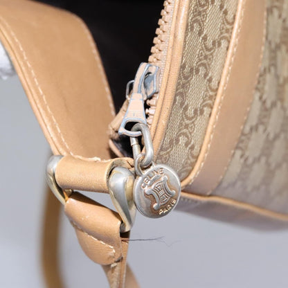 Celine Vintage Macadam Shoulder Bag Canvas, BEIGE, CANVAS, Shoulder bag