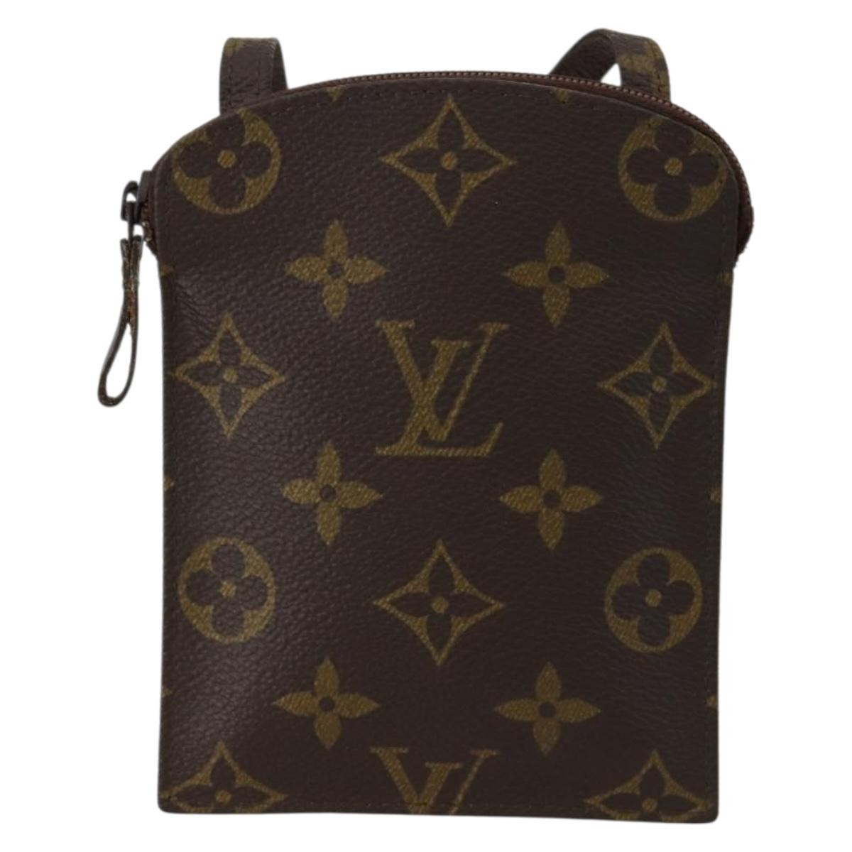 Louis Vuitton Pochette Secret Monogram canvas, BROWN, CANVAS, Clutche & pouche