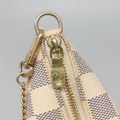 Louis Vuitton Pochette Accessoires Damier, WHITE, CANVAS, Clutche & pouche