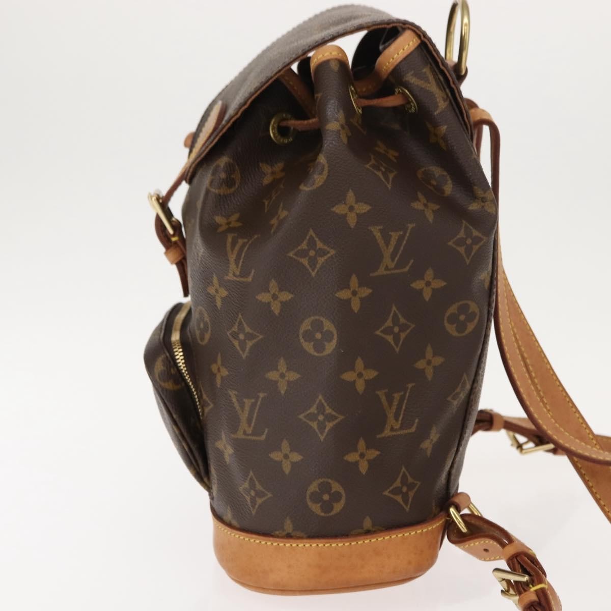 Louis Vuitton Vintage Montsouris Backpack Monogram Canvas, BROWN, CANVAS, Backpack