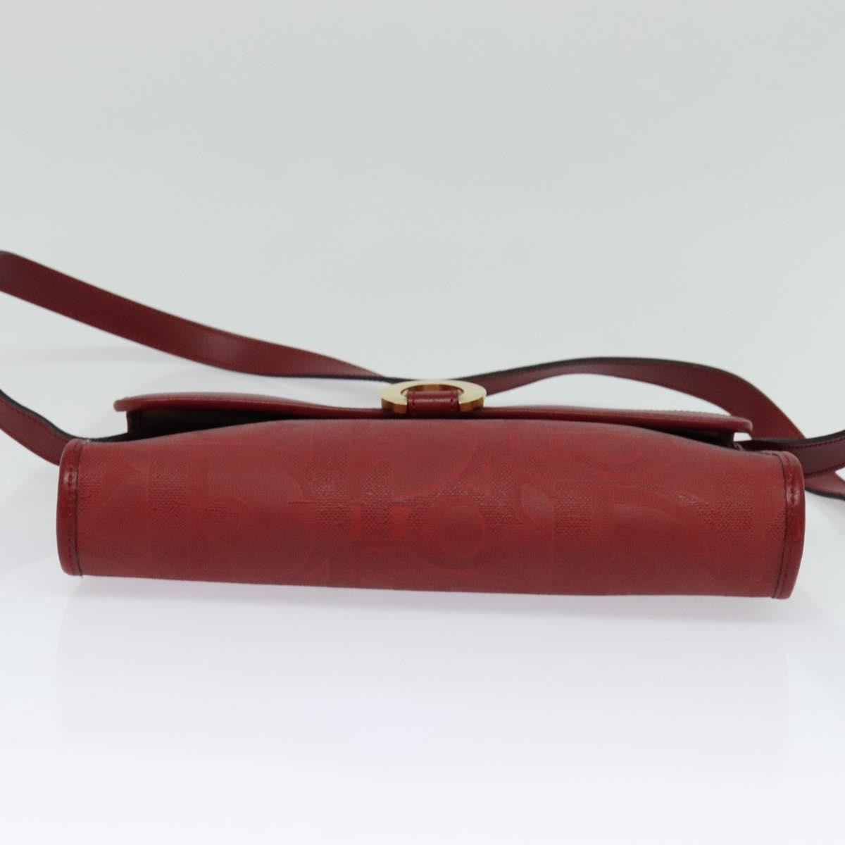 Christian Dior Vintage Trotter Shoulder Bag Canvas, RED, CANVAS, Shoulder bag