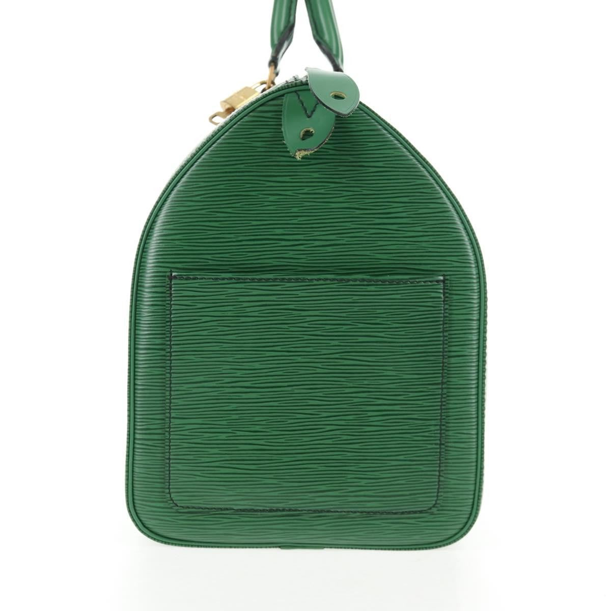 Louis Vuitton Speedy Handbag Epi Leather, GREEN, LEATHER, Handbag