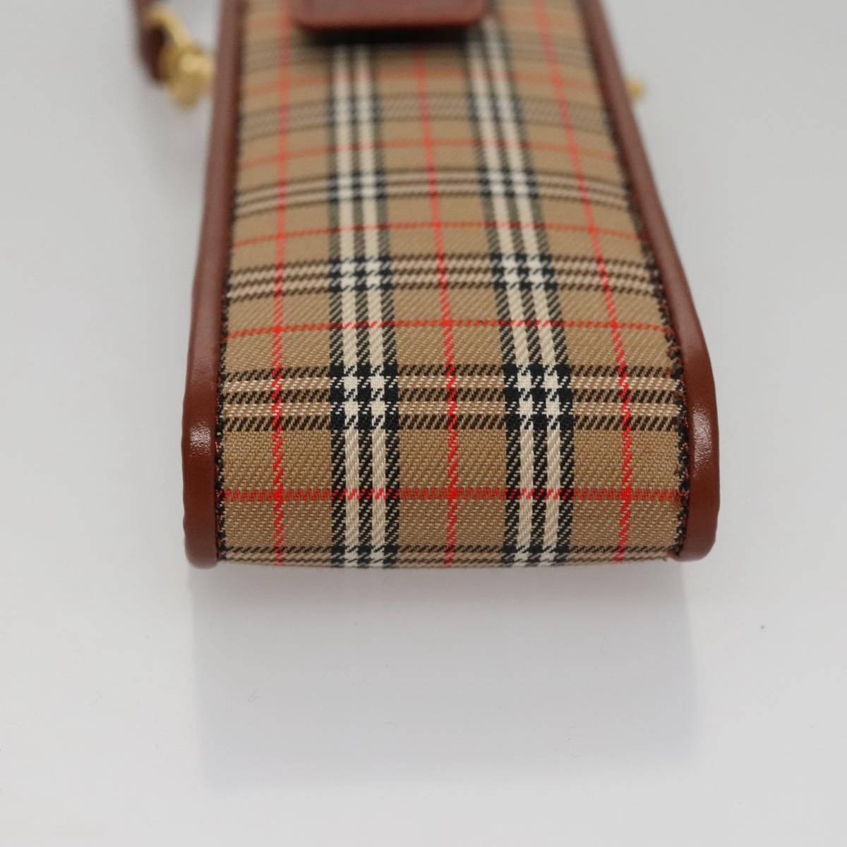 Burberry Nova check Pochette Canvas, BEIGE, CANVAS, Clutche & pouche