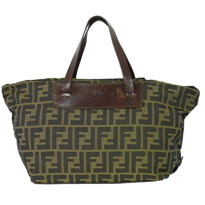 Fendi Vintage Zucca Handbag Zucca, BROWN, CANVAS, Handbag