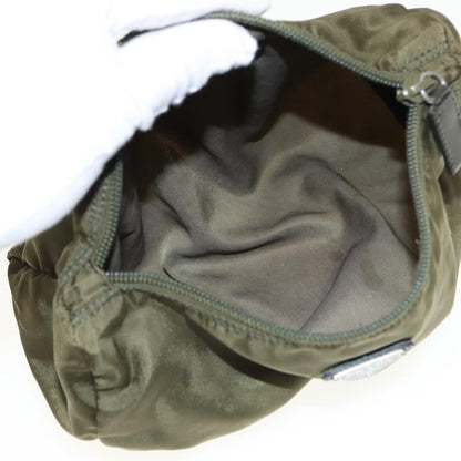 Prada Zip Around Pouch Tessuto, KHAKI, NYLON, Clutche & pouche