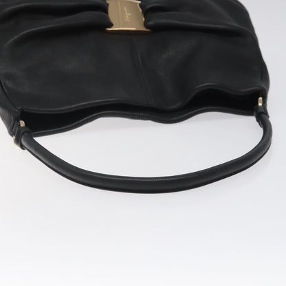Salvatore Ferragamo Miss Vara Giusy Hobo Leather, BLACK, LEATHER, Shoulder bag
