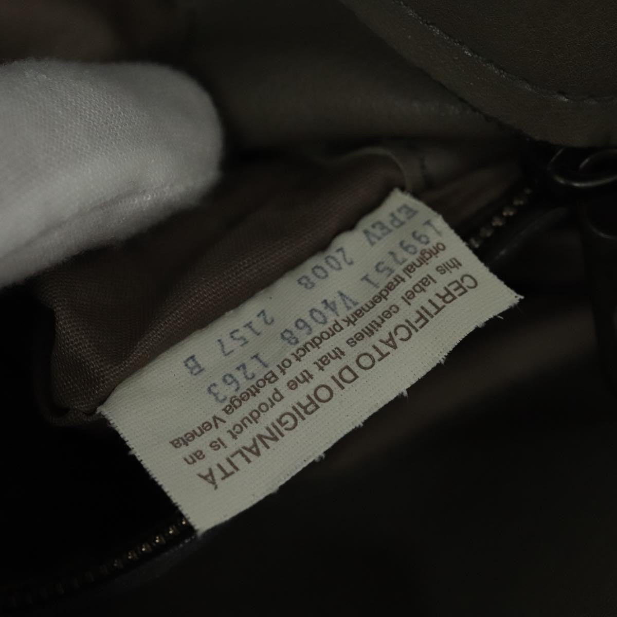 Bottega Veneta Vintage Flap Shoulder Bag Intrecciato leather, GRAY, LEATHER, Shoulder bag