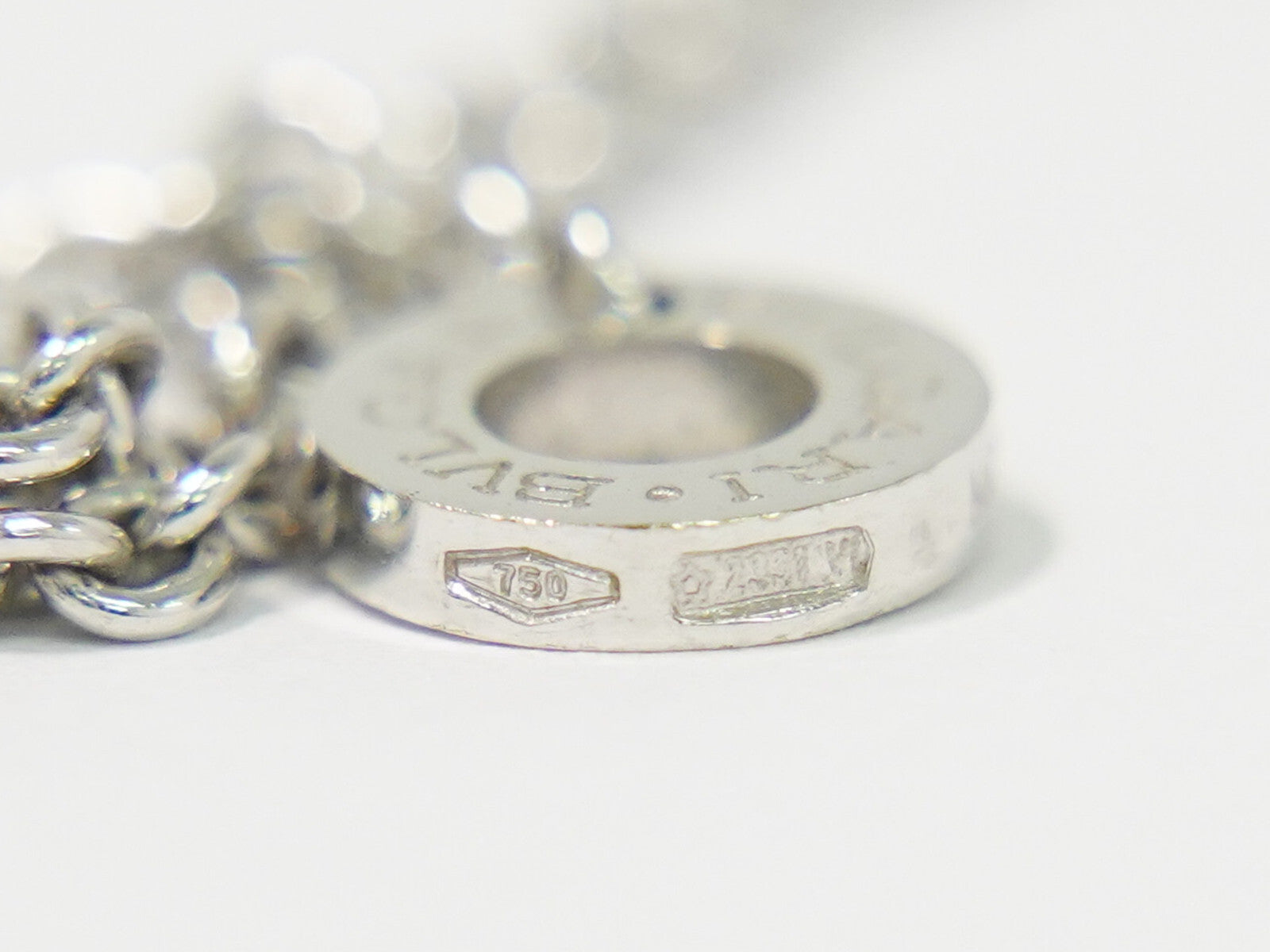 Bvlgari Parentesi Pendant Necklace 18K White Gold, SILVER, WHITE_GOLD, Necklace