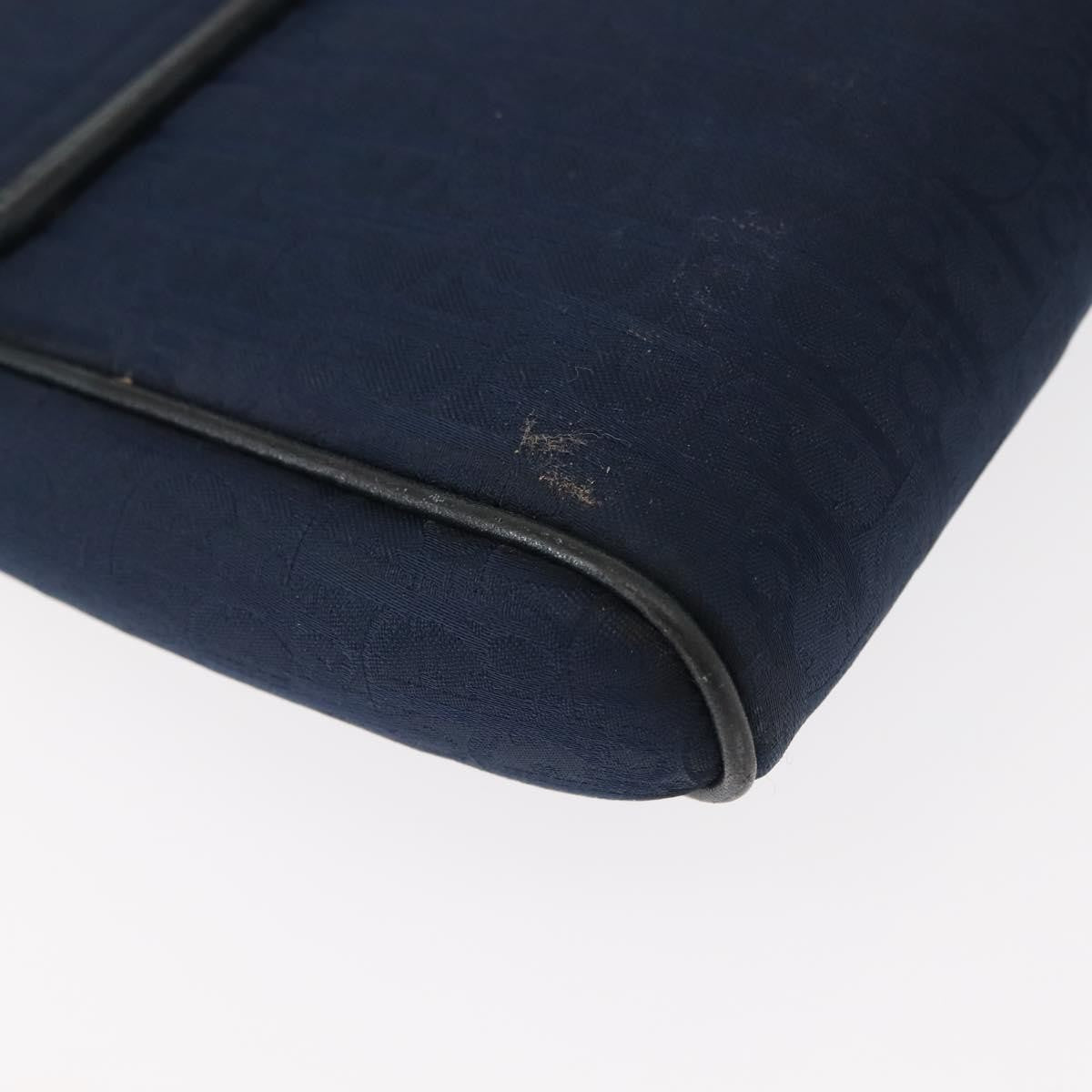 Christian Dior Vintage Trotter Shoulder Bag Canvas, NAVY, CANVAS, Shoulder bag