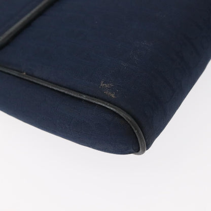 Christian Dior Vintage Trotter Shoulder Bag Canvas, NAVY, CANVAS, Shoulder bag