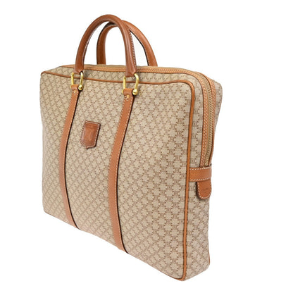 Celine Macadam Briefcase Canvas and leather, BROWN, CANVAS, Briefcase