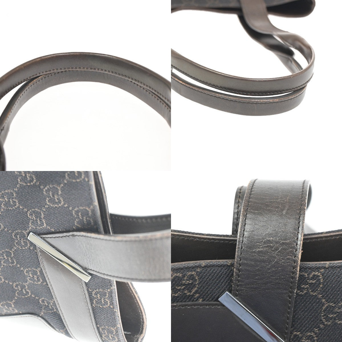 Gucci Vintage Shoulder Bag GG Coated Canvas, Brown, Canvas, Shoulder Bag
