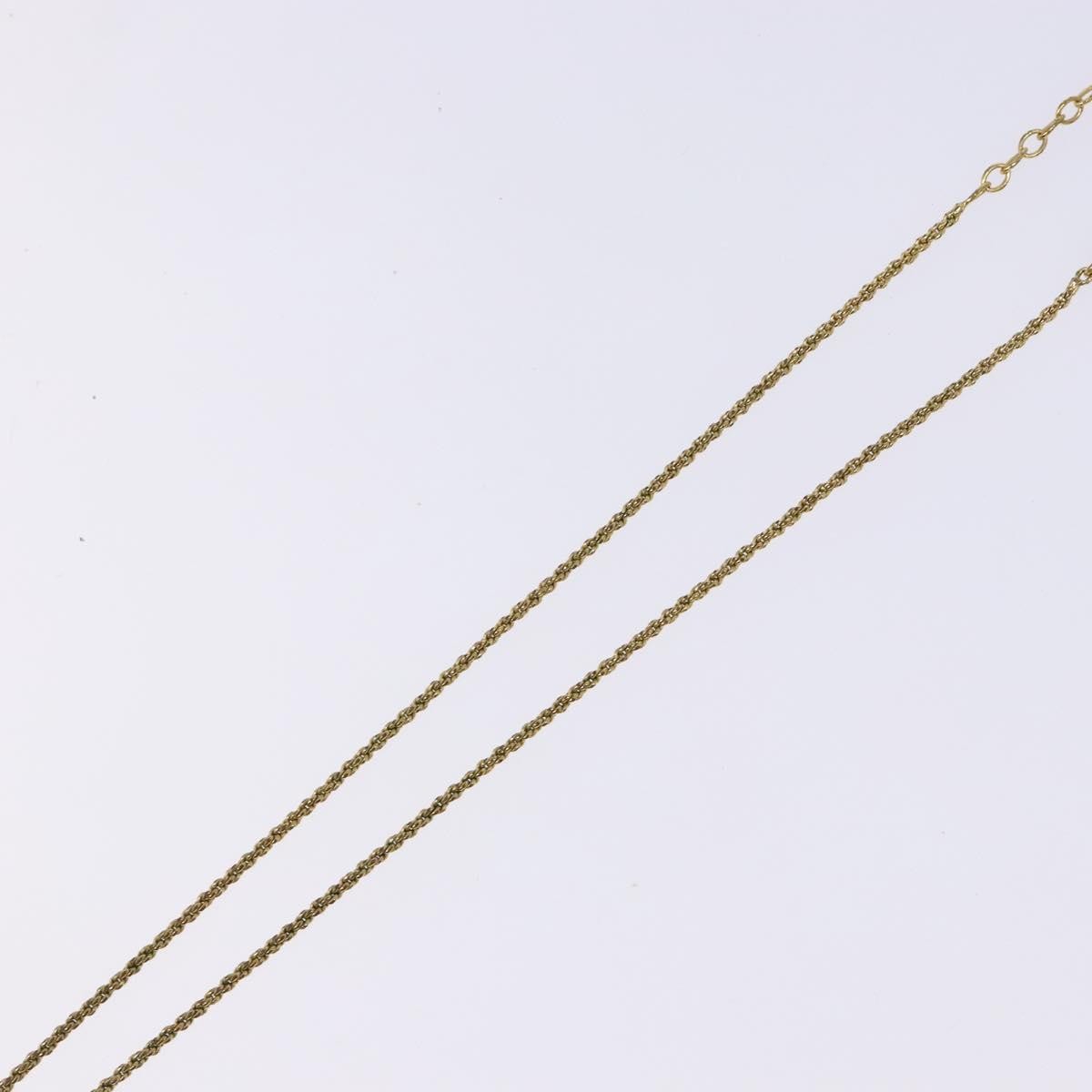 Christian Dior CD Round Pendant Necklace Metal and Crystals, GOLD, METAL, Necklace