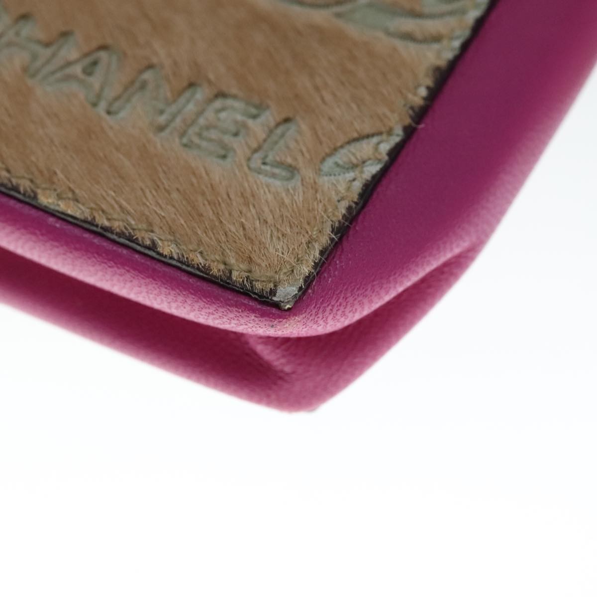 Chanel Chain Cigarette Case Leather, PINK, LEATHER, Clutche & pouche