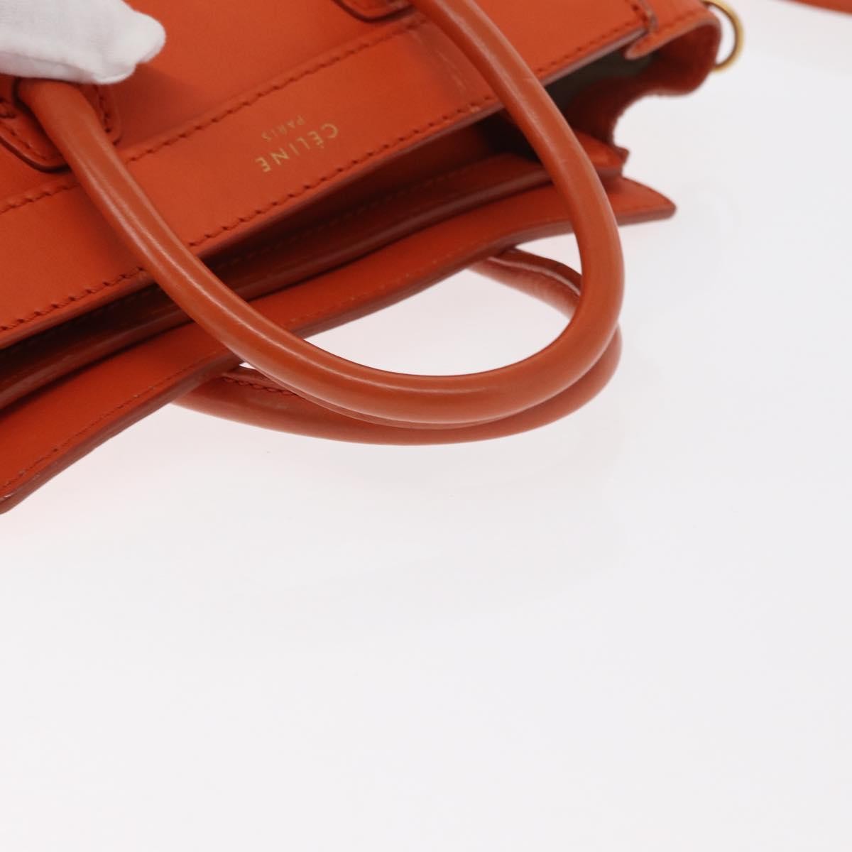 Celine Luggage Bag Smooth Leather, ORANGE, LEATHER, Handbag
