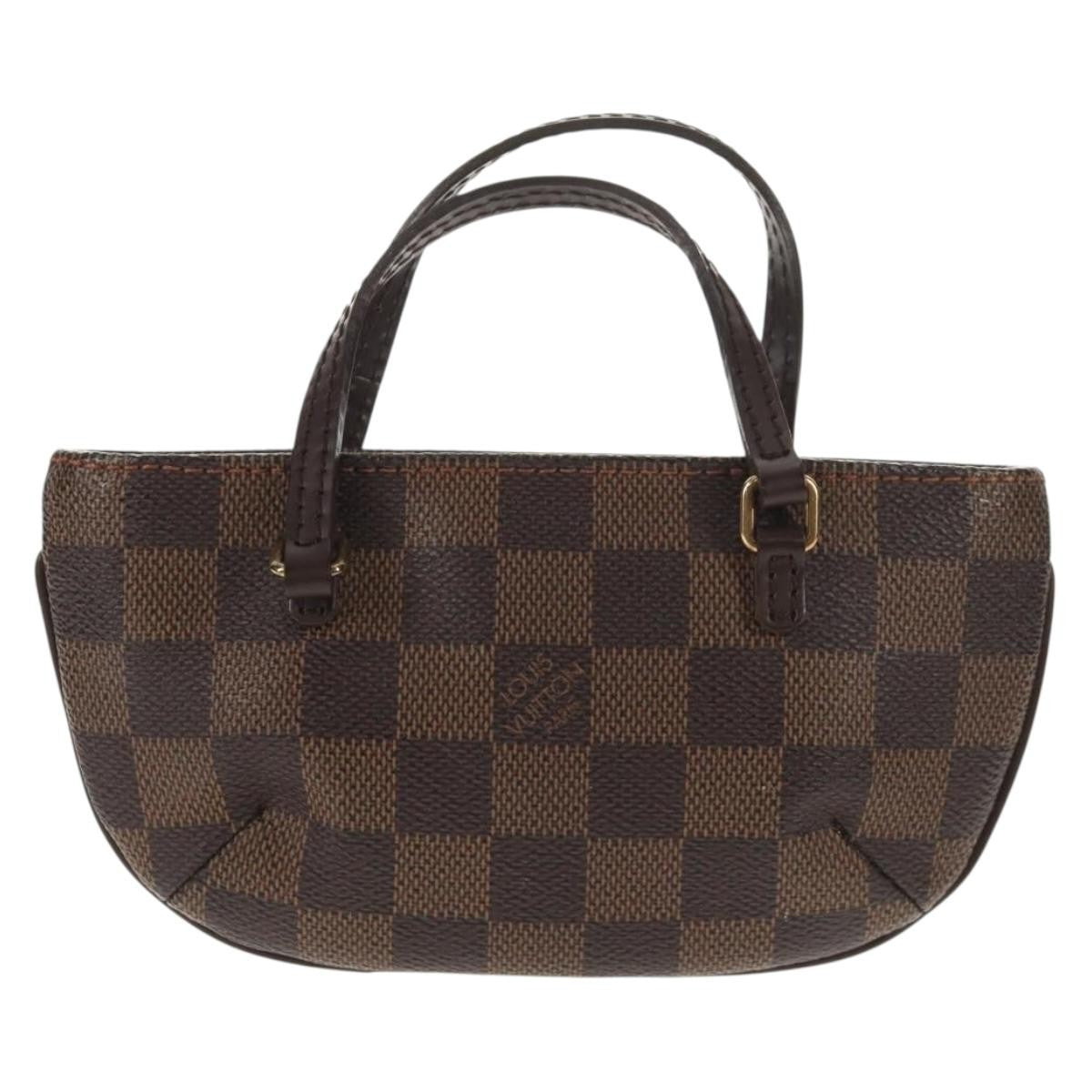Louis Vuitton Manosque Pochette Damier, BROWN, CANVAS, Clutche & pouche