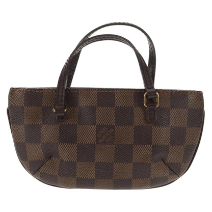Louis Vuitton Manosque Pochette Damier, BROWN, CANVAS, Clutche & pouche