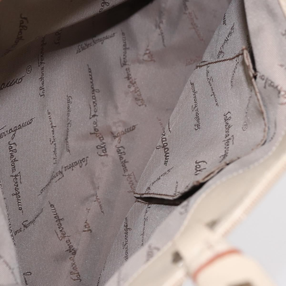 Salvatore Ferragamo Gancini handbag Nylon, BEIGE, NYLON, Handbag