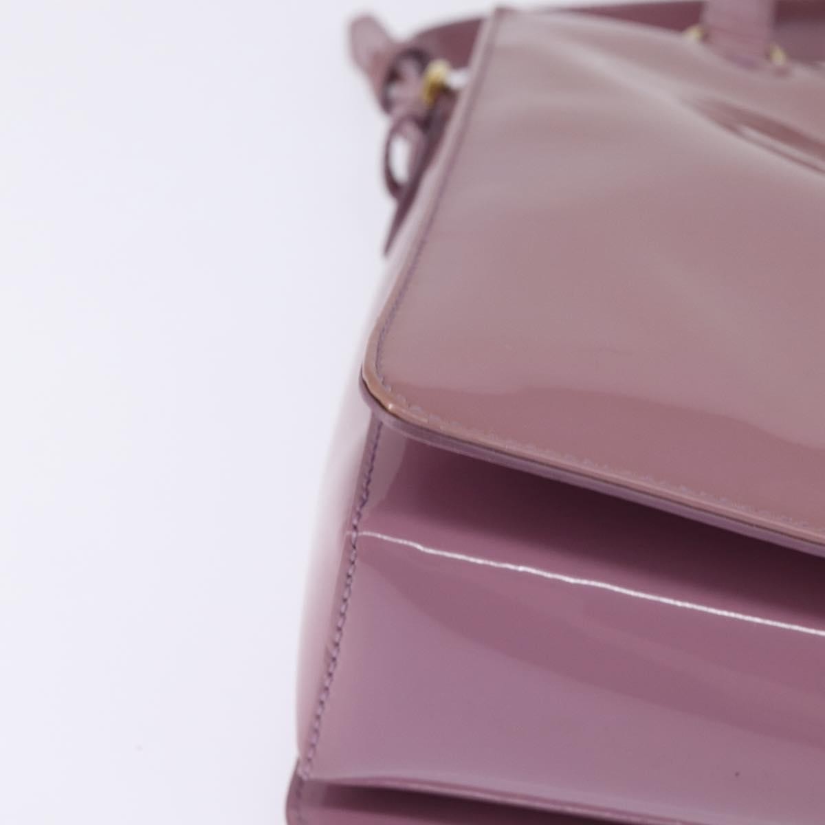 Salvatore Ferragamo Vala Handbag Patent leather, PURPLE, PATENT_LEATHER, Handbag