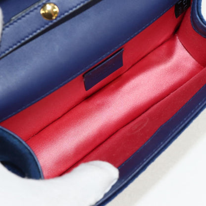 Gucci G Broadway Shoulder Bag Velvet with Crystals, BLUE, VELVET, Shoulder bag