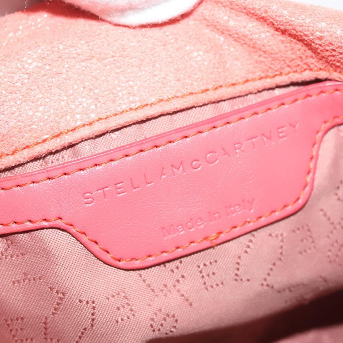 Stella McCartney Falabella Fold Over Bag Faux Suede, ORANGE, SUEDE, Shoulder bag