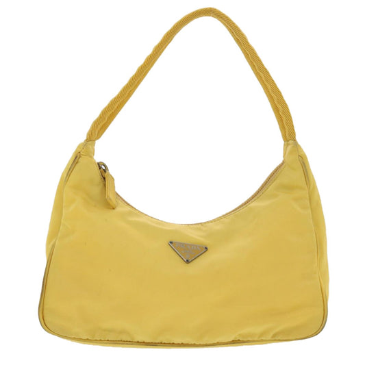 Prada Hobo Tessuto, YELLOW, NYLON, Clutche & pouche