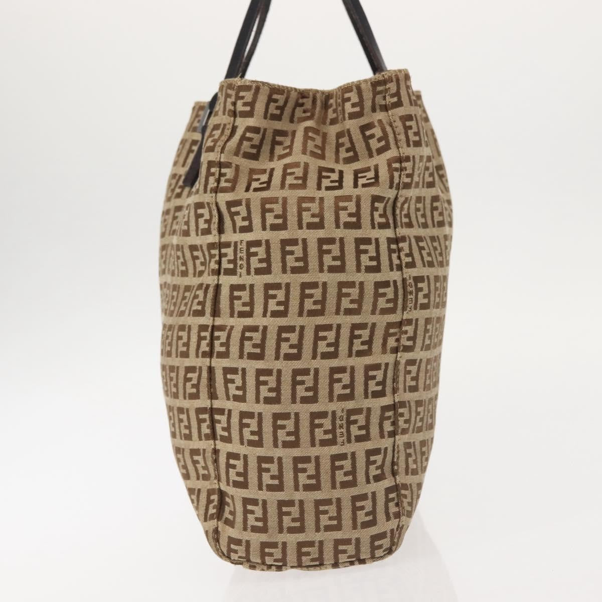 Fendi Vintage Tote Zucca Canvas, BEIGE, CANVAS, Tote bag
