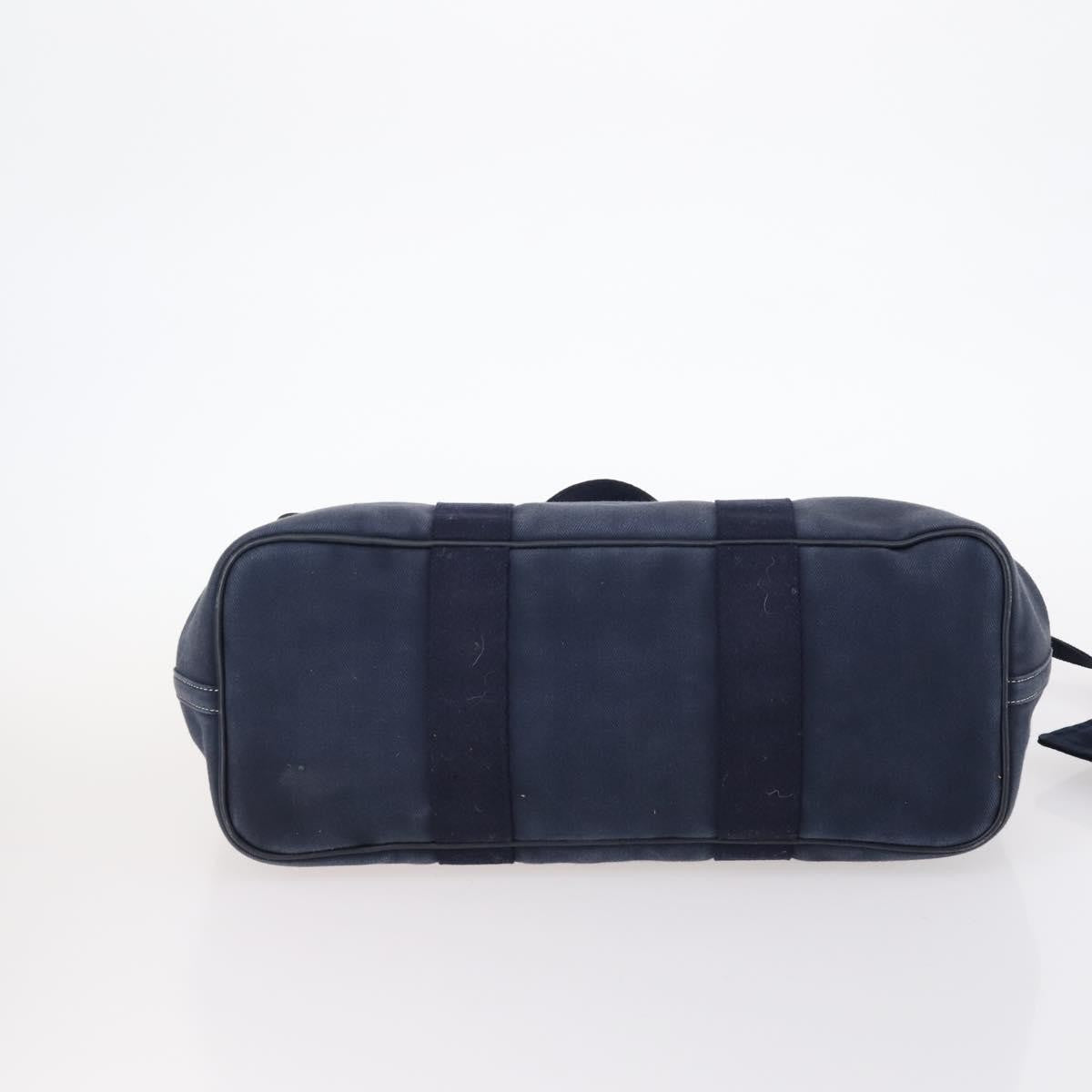 Hermes Valparaiso Bag Toile and Leather, NAVY, CANVAS, Handbag