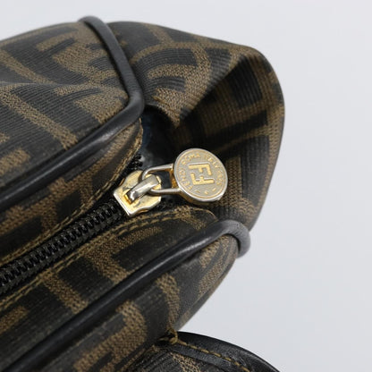 Fendi Zucca spalmati Zucca canvas spalmati flap rounded, BROWN, CANVAS, Handbag