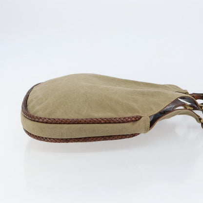 Gucci Vintage Bamboo Hobo Canvas, BEIGE, CANVAS, Handbag