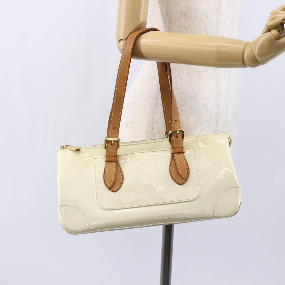 Louis Vuitton Rosewood Avenue Handbag Monogram Vernis, BEIGE, PATENT_LEATHER, Handbag