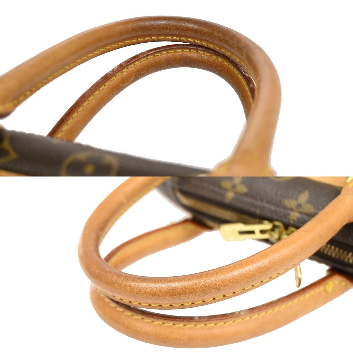 Louis Vuitton Deauville Handbag Monogram Canvas, BROWN, LEATHER, Handbag