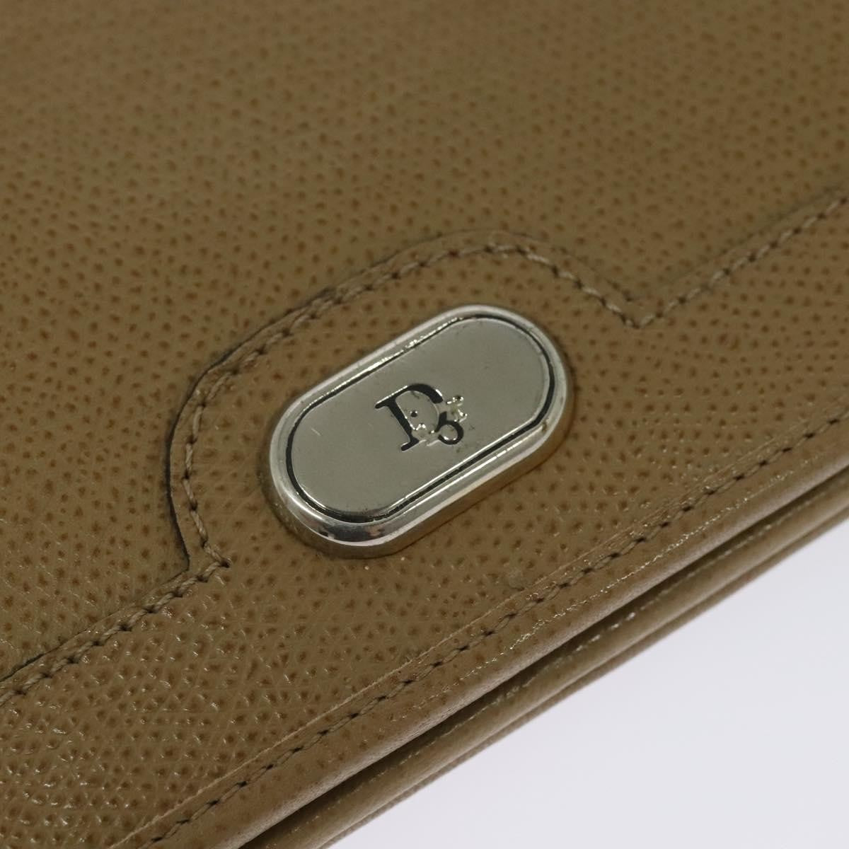 Christian Dior Vintage Chain Flap Shoulder Bag Leather, BEIGE, LEATHER, Shoulder bag