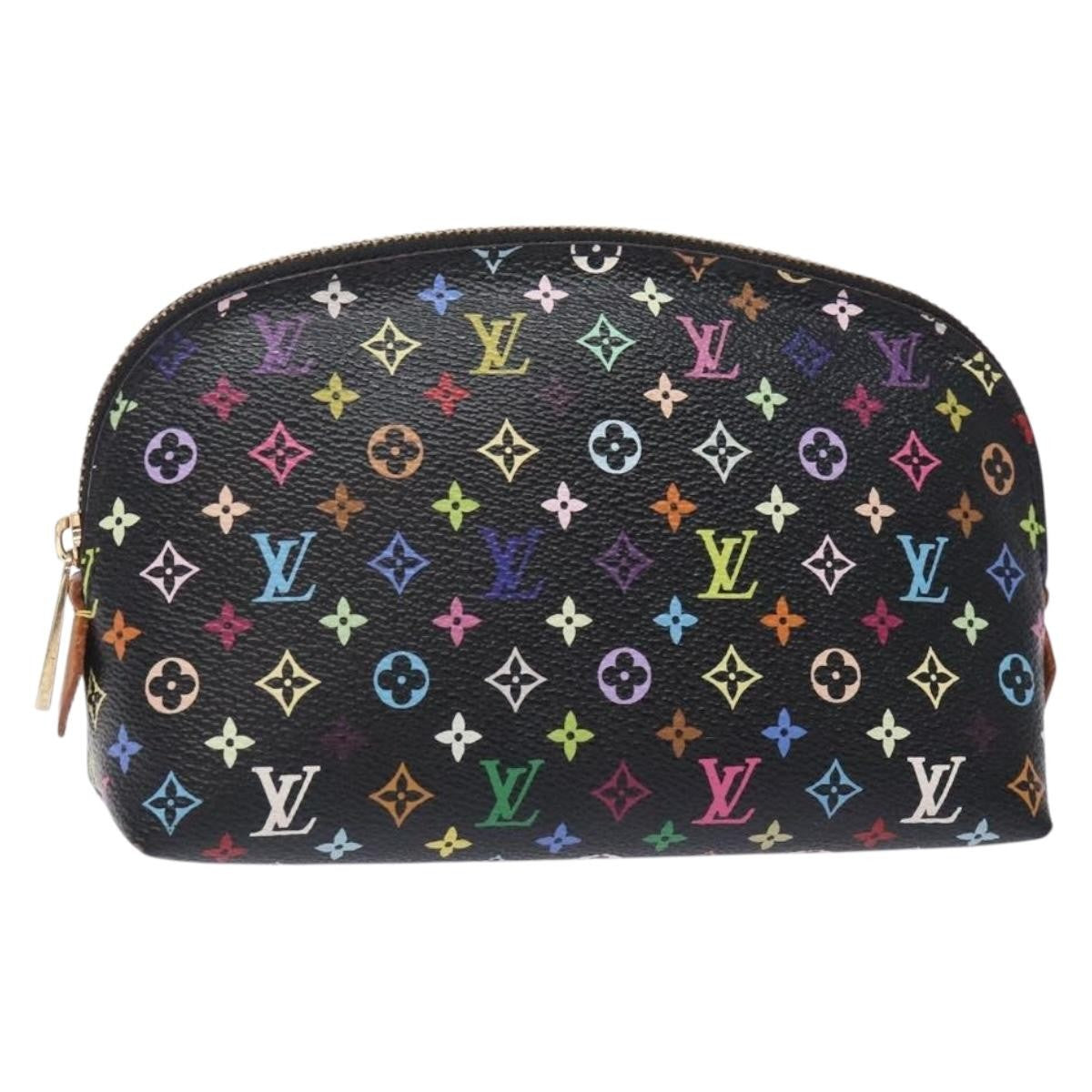 Louis Vuitton Cosmetic Pouch Monogram Multicolor, BLACK, CANVAS, Clutche & pouche