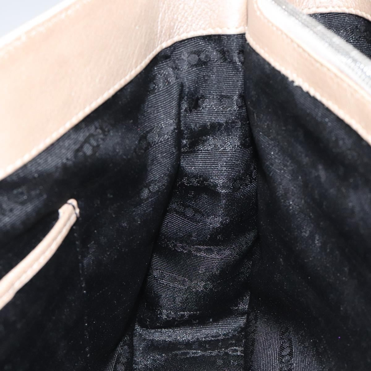 Celine Boogie Satchel Leather, GOLD, LEATHER, Handbag