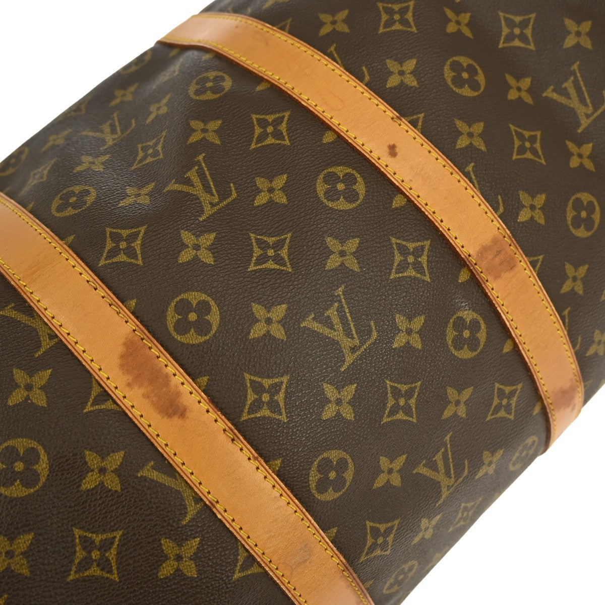 Louis Vuitton Keepall Bag Monogram Canvas, BROWN, CANVAS, Travel bag