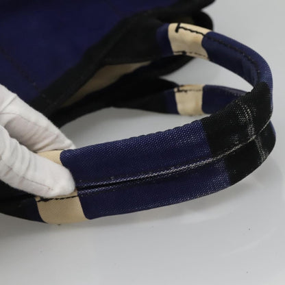 Prada Canapa Open Tote Canvas, BLUE, CANVAS, Tote bag