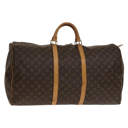 Louis Vuitton Keepall Bag Monogram Canvas, BROWN, CANVAS, Travel bag