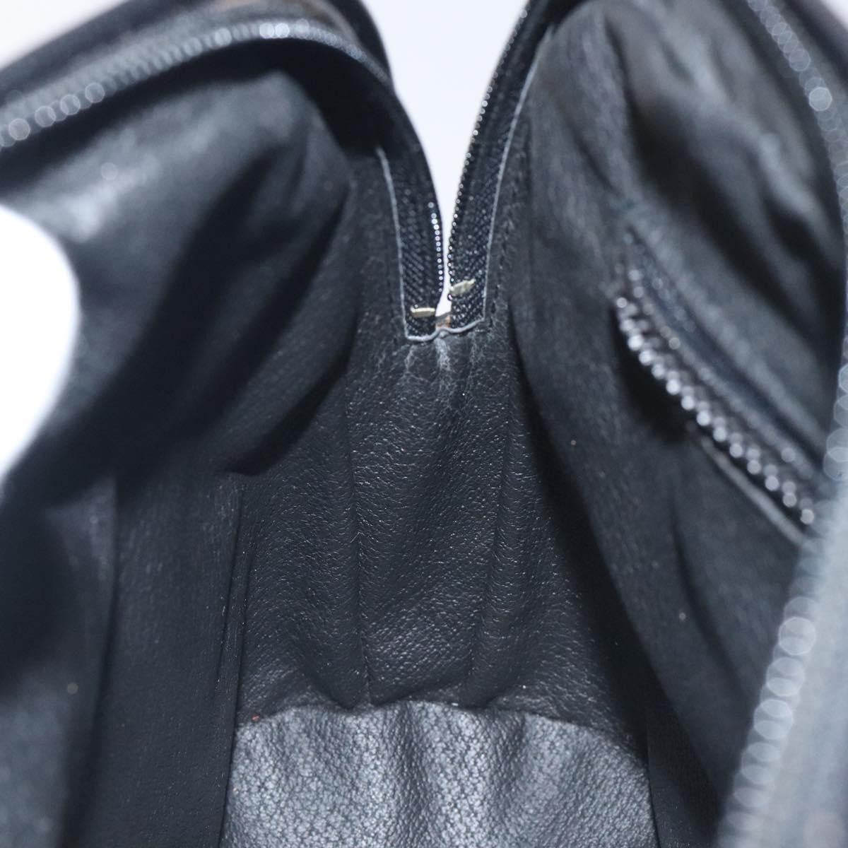 Celine Circle Logo Handbag Leather, BLACK, LEATHER, Handbag