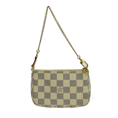 Louis Vuitton Mini pochette accessoires Damier Canvas, White, Canvas, Clutch