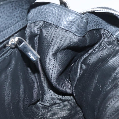 Salvatore Ferragamo Gancini handbag Leather, BLACK, LEATHER, Handbag