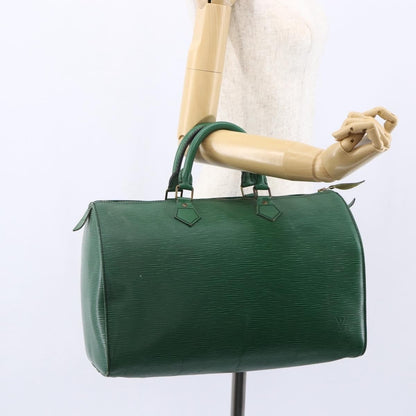 Louis Vuitton Speedy Handbag Epi Leather, GREEN, LEATHER, Handbag